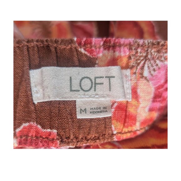 LOFT Boho Floral Linen Blend Wide-Leg Pants | Retro 70s Style Statement *SZM - Picture 9 of 11